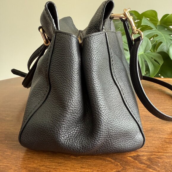 Coach Black Leather Fulton Satchel - Picture 10 of 12